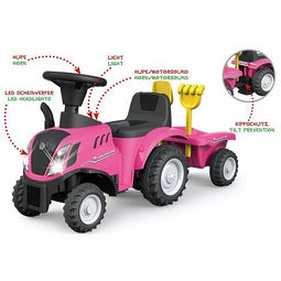 Jamara Loopauto Tractor New Holland T7 Roze