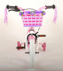 Volare Volare Rose 12 Inch Meisjes Terugtraprem Wit/Roze