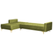 Beliani ABERDEEN - Hoekslaapbank - Groen - Rechterzijde - 267 cm - Fluweel