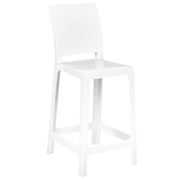 Beliani WELLINGTON - Barkruk set - Wit - Polycarbonaat