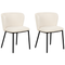 Beliani MINA - Eetkamerstoel set van 2 - Off-white - Polyester