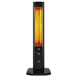 T24 heater with thermostat, energy saving, adjustable 600-1200W, heating in black
