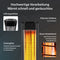 T24 heater with thermostat, energy saving, adjustable 600-1200W, heating in black