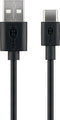 USB-C charging and synchronization cable for all devices with a USB-C port, 3 meters, black