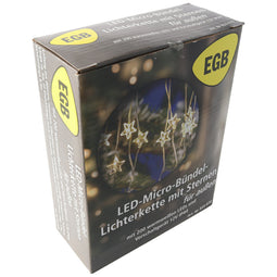 EGB LED micro bundle light chain with stars 200 ww LED 10 strands 4027236043423