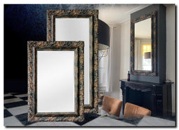 Exclusieve Spiegel Allesandro Shabby Zwart-goud
