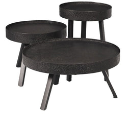 Salontafel Set Van 3 Liquid Metal