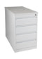 Praktische standcontainer 4 lades diep 80CM kleur Aluminium (RAL9006) topblad Kersen