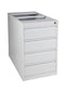 Praktische standcontainer 4 lades diep 80CM kleur Licht grijs (Ral 7035) topblad Wit