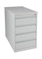 Praktische standcontainer 3 lades diep 80CM kleur Licht grijs (Ral 7035) topblad Wit
