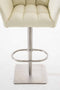 KantoormeubelenPlus Barkruk Sarpsborg Kunstleer met 4-poots frame Zwart Frame Wit
