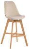 KantoormeubelenPlus Barkruk Narvik Velvet Wit Frame Rood