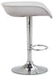 KantoormeubelenPlus Barkruk Namsos Kunststof Chrome frame Wit