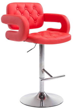 KantoormeubelenPlus Barkruk Moelv Kunstleer Chrome frame Bordeauxrood