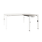 Linesto N4 aanbouwbureau, hoogte instelbaar (65-85cm) met 120x60cm halifax eik natuur zwevend 25mm b