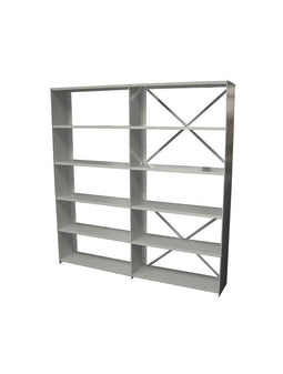 ABC Kantoormeubelen Archiefstelling basic aanbouw Zwart 198cm hoog x 100cm breed x 40cm diep