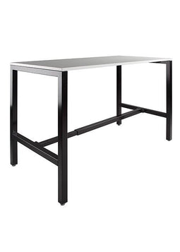 Bartafel Althena breed 160CM diep 80CM bladkleur Lichtgrijs framekleur Aluminium (RAL9006)