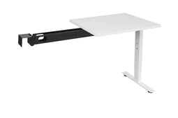 Bureau t-poot aanbouwtafel bureau Quick breed 60CM diep 120CM bladkleur Lichtgrijs framekleur Alumin
