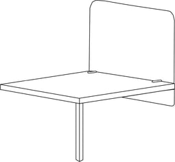 Schaffenburg Plexio scheidingswand 80 x 75 (BxH) transparant