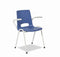 Kantinestoel Arena kleur Groen Niet Koppelbaar Met armleuningen en kleur frame Zwart (RAL9011)