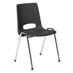 Kantinestoel Arena kleur Geel Koppelbaar Zonder armleuningen en kleur frame Zwart (RAL9011)