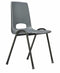 Kantinestoel Arena kleur Wit Niet Koppelbaar Zonder armleuningen en kleur frame Licht grijs (Ral 703