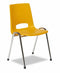 Kantinestoel Arena kleur Geel Niet Koppelbaar Zonder armleuningen en kleur frame Licht grijs (Ral 70