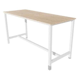 Domino Basic statafel, 200 x 100 cm., vaste hoogte 110 cm., uitgevoerd met versterkt H-onderstel met