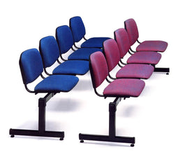 ABC Kantoormeubelen 2 persoons- wachtkamerbank Basic stof Helblauw