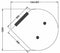 Vergadertafel aanbouw diameter Ø120cm bladkleur Halifax Eiken framekleur Aluminium (RAL9006)