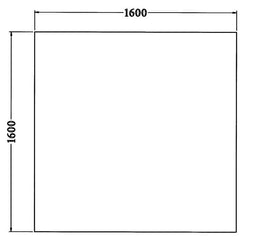 ABC Kantoormeubelen Los vierkant 25 mm melamine bureaublad 160X160CM Speciale Kleur