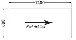 ABC Kantoormeubelen Los recht 25 mm melamine bureaublad 120X60CM Antraciet eiken