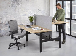 Duo bench elektrisch verstelbaar zit/sta bureau Teez breed 140CM diep 80/80CM bladkleur Speciale Kle