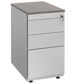 Ladeblok met 3 lades (incl. pennenlade) kleur Aluminium (RAL9006) topblad Speciale Kleur