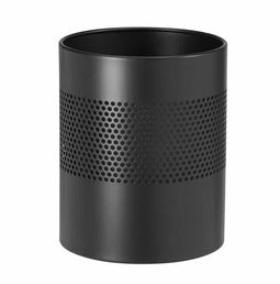 ABC Kantoormeubelen Metalen afvalbak 15 liter geperforeerd Zwart