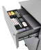 Ladeblok verrijdbaar 2 laden bladkleur Speciale Kleur framekleur Aluminium (RAL9006)