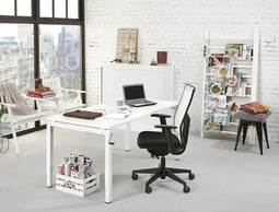 4 poots slinger verstelbaar bureau zit/zit Kubus breed 140CM diep 80CM bladkleur Speciale Kleur fram