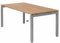 4 poots slinger verstelbaar bureau zit/zit Kubus breed 140CM diep 80CM bladkleur Speciale Kleur fram