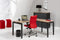 Hoogte verstelbaar hoekbureau Kubus breed 160CM diep 160CM bladkleur Speciale Kleur framekleur Wit (