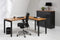 Hoogte verstelbaar hoekbureau Kubus breed 160CM diep 160CM bladkleur Speciale Kleur framekleur Alumi