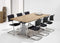 Hoogte verstelbare rechthoekige T-poot vergadertafel Work 200x100cm breed diep bladkleur Speciale Kl