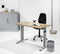 Hoogte verstelbaar bureau T- Poot Work breed 160CM diep 80CM bladkleur Speciale Kleur framekleur Wit