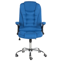 Beliani ROYAL - Bureaustoel - Blauw - Polyester