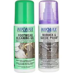 Nikwax Nikwax Footwear Cleaning Gel & Fabric Leather Spray - Twin Pack 125 ml