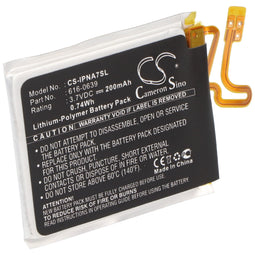 Battery suitable for Apple iPod nano 7th, Li-Polymer, 3.7V, 270mAh, 1.0Wh, built-in, without tools