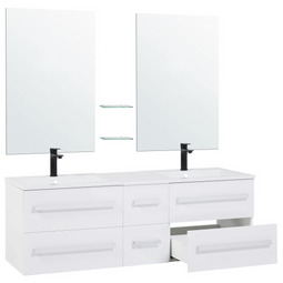Beliani MADRID - Badkamermeubel - Zilver - MDF