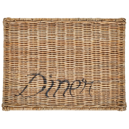 Beliani RUKBAN - Placemat set van 2 - Natuurlijk - Rotan