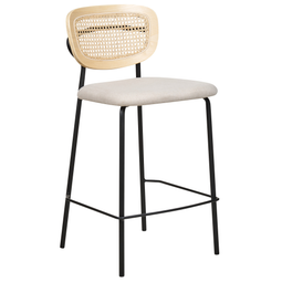 Beliani MAYETTA - Barkruk set van 2 - Beige - Polyester