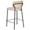 Beliani MAYETTA - Barkruk set van 2 - Beige - Polyester