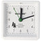 Quartz alarm clock white with light and snooze button, with battery, made in the Black Forest, Made